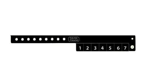 Vinyl Wristbands - 7 Tab Black
