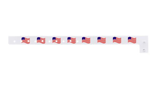 Plastic Wristbands -  Wavy Flags