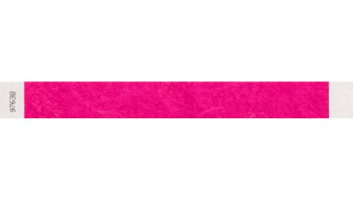 Tyvek 1" Wristbands Custom - Litter Free Neon Pink