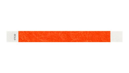 Tyvek 1" Wristbands - Solid Coral Red