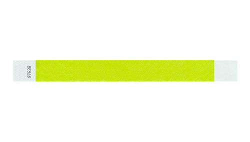 Tyvek 1" Wristbands Custom - Solid Lime Green