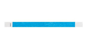 Tyvek 3/4" Wristbands - Solid Neon Blue
