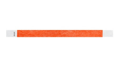 Tyvek 3/4" Wristbands Custom - Solid Coral Red