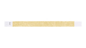 Tyvek 3/4" Wristbands - Solid Gold