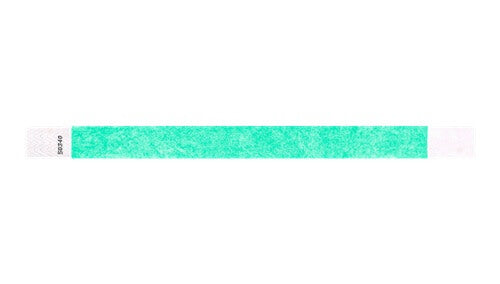 Tyvek 3/4" Wristbands Custom - Solid Aqua