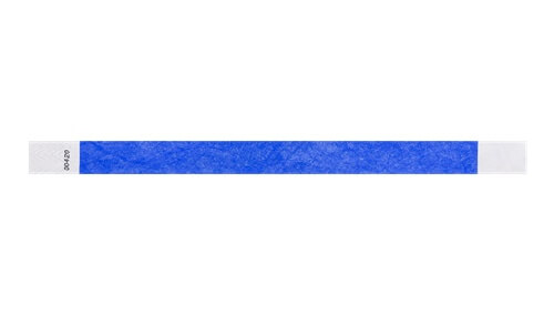 Tyvek 3/4" Wristbands Custom - Solid Marine Blue