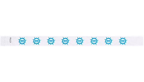 Tyvek 3/4" Wristbands - Suns Neon Blue