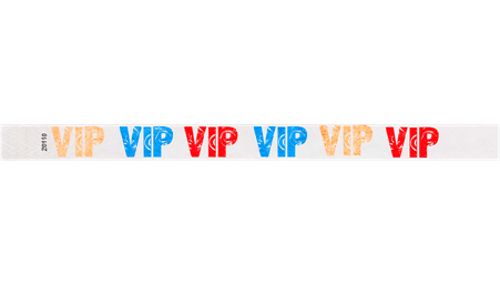 Tyvek 3/4" Wristbands - VIP Multi Color