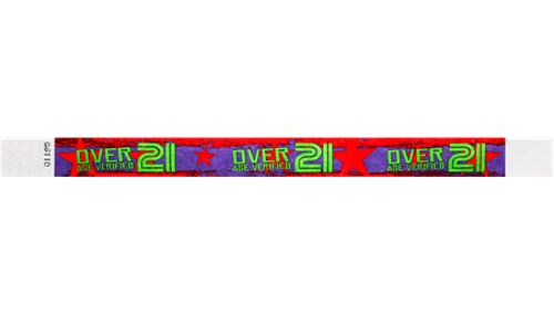 Tyvek 3/4" Wristbands - Over 21