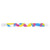 neon blue, neon yellow and neon pink paint strokes on a white tyvek wristband - flat version shown