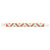 aztec pattern in neon orange and aqua on a white tyvek wristband - flat version shown