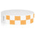 neon orange and white checkerboard tyvek wristband