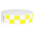 neon yellow and white checkerboard tyvek wristband
