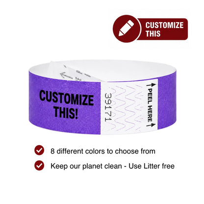 Cover for 1" tyvek wristband Litterfree custom