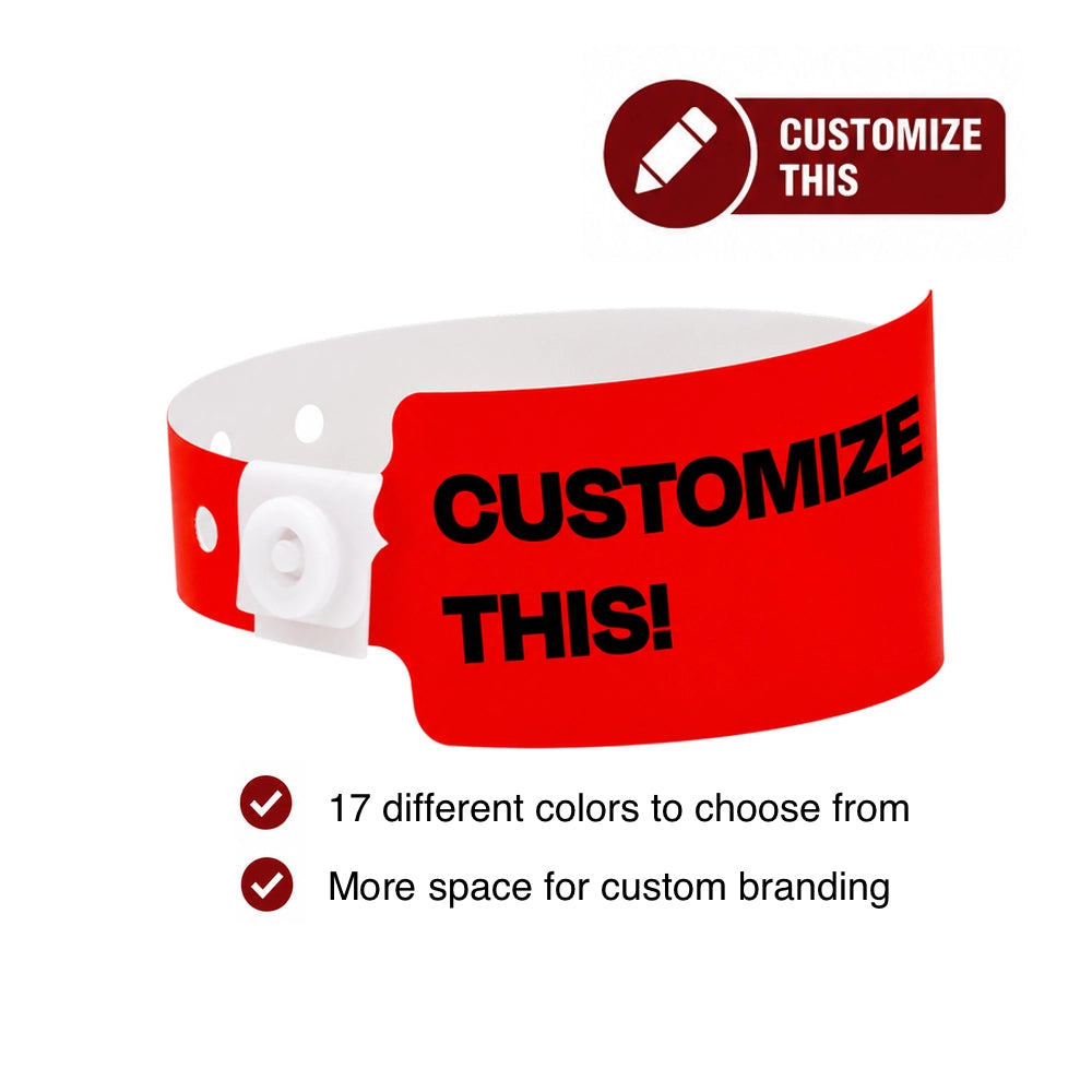 Cover for plastic wide face custom wristband 