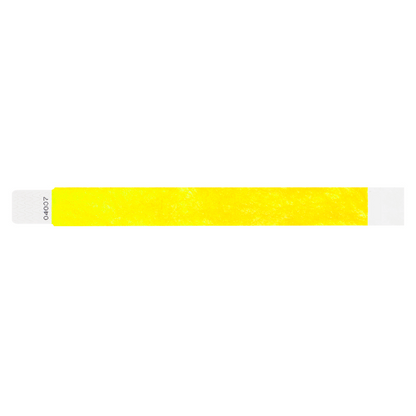 Custom qwik fit 1" tyvek wristbands in neon yellow