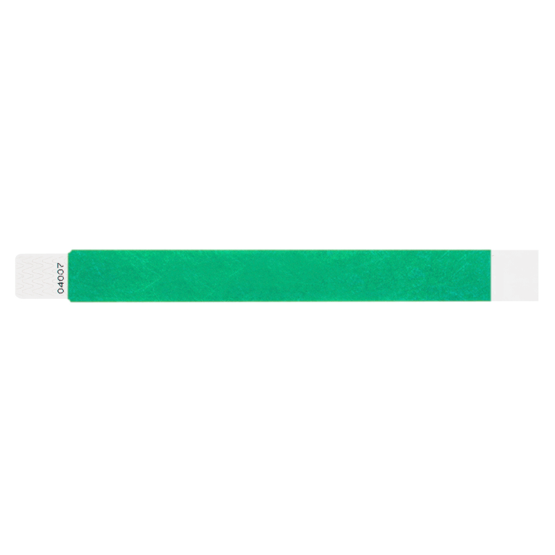 Custom qwik fit 1" tyvek wristbands in pantone green