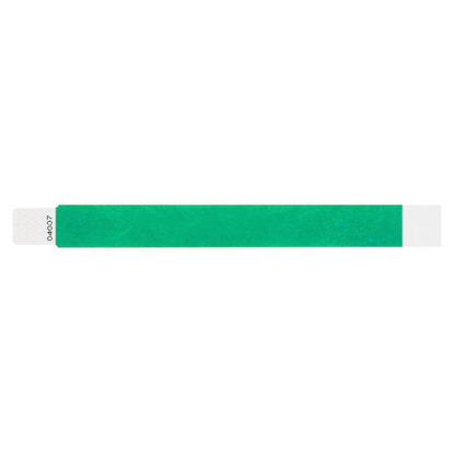 Custom qwik fit 1" tyvek wristbands in pantone green