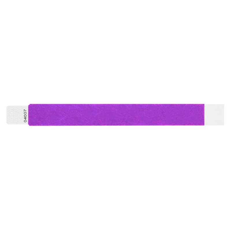 Custom qwik fit 1" tyvek wristbands in pantone purple