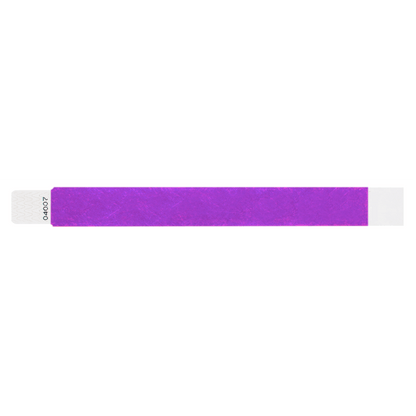 Custom qwik fit 1" tyvek wristbands in pantone purple