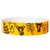 black koalas and leaves pattern on a neon orange tyvek wristband