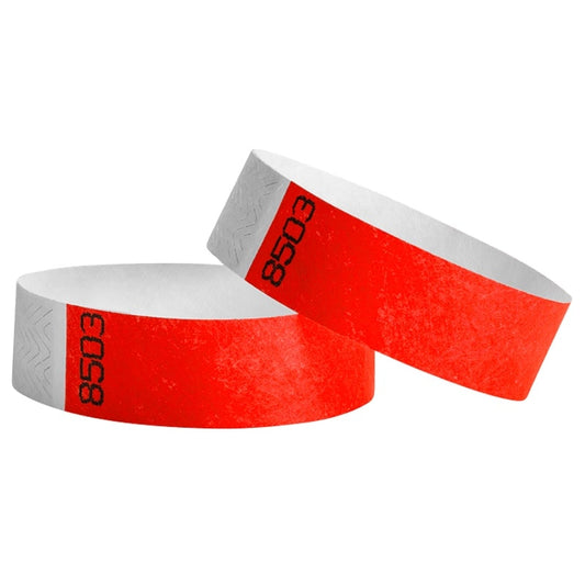 tyvek wristbands  - every other sheet is numbered the same and they are called duplicate numbered wristands
