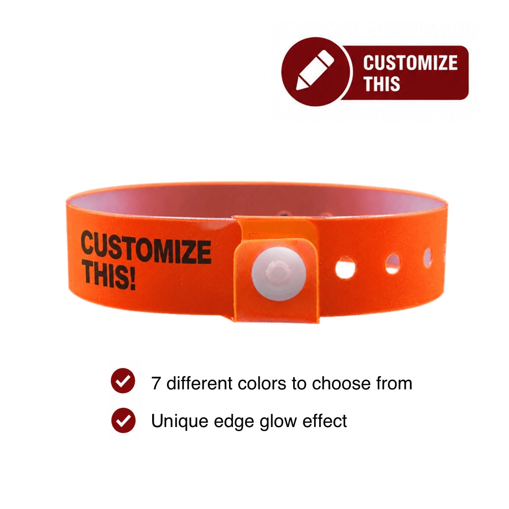 cover for edge glow custom vinyl wristband 