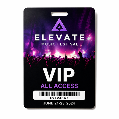Custom Event Badges – ID Cards, Festival Passes & Credentials