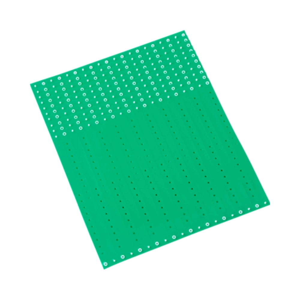 plastic regular wristband in pantone green - shown in sheets of 10 
