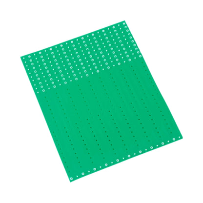 plastic regular wristband in pantone green - shown in sheets of 10 