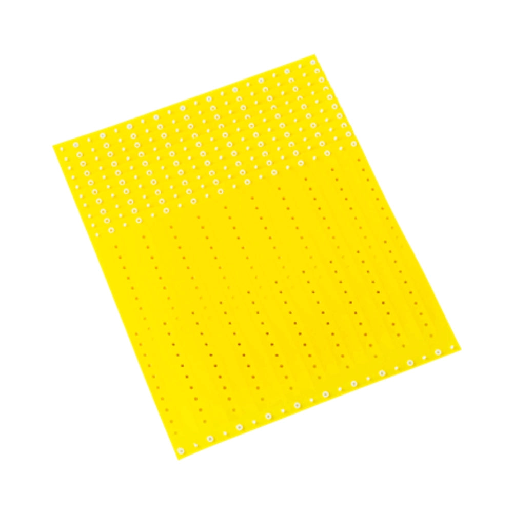 plastic regular wristband in pantone yellow - shown in sheets of 10