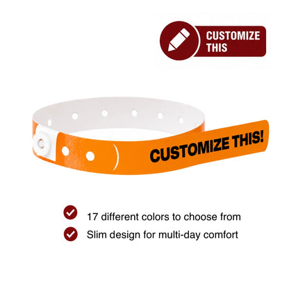 Cover for plastic slim custom wristband 