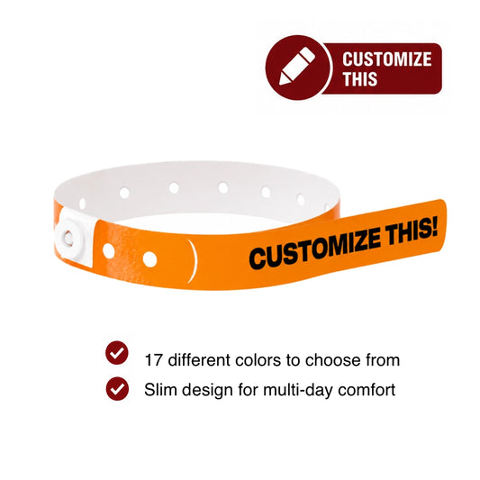 Cover for plastic slim custom wristband 