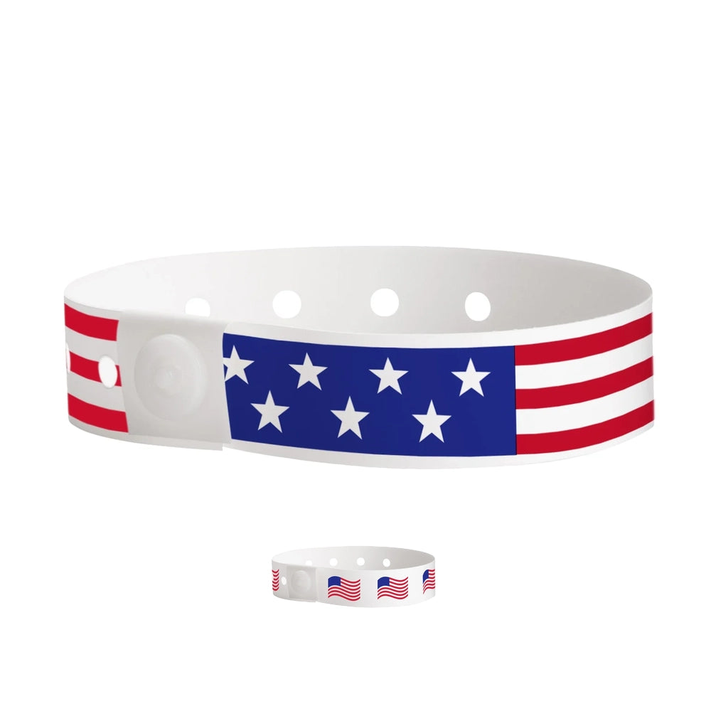 Cover for plastic Patriotic flags wristbands