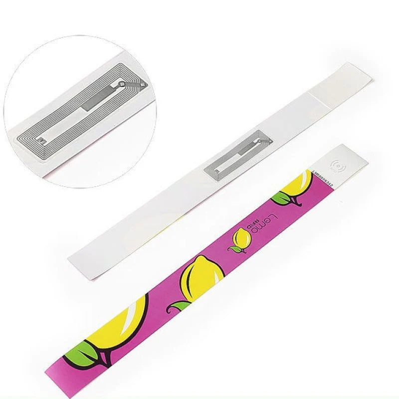 tyvek wristband with rfid tag on the back of the wristband