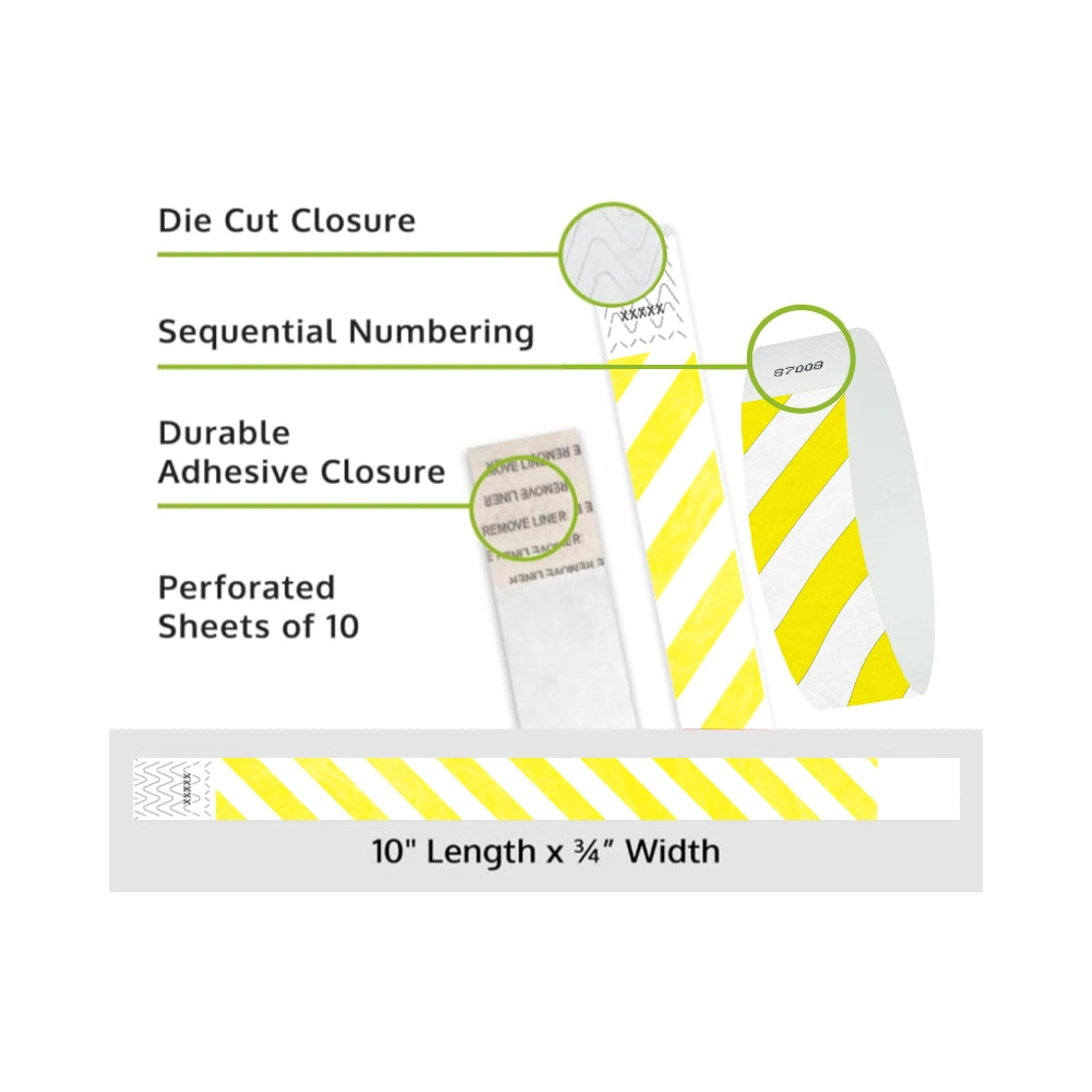 Stripes Tyvek 3 4 Wristbands Pre Printed Event Bands The stripes-tyvek-3-4-wristbands-pre-printed-event-bands-the