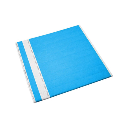 Tyvek 1" stub wristband in neon blue - sheets of 10 
