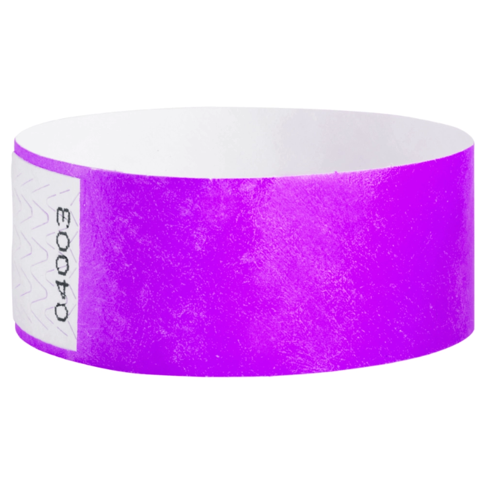 Tyvek 1" qwik fit wristband in pantone purple  - shown in round 