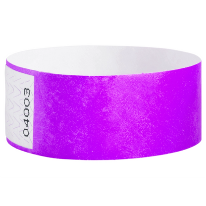Tyvek 1" qwik fit wristband in pantone purple  - shown in round 