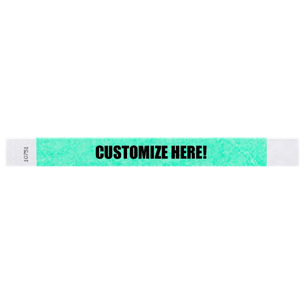 1” Tyvek® Wristbands - Solid Colors Custom