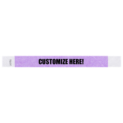 1” Tyvek® Wristbands - Solid Colors Custom