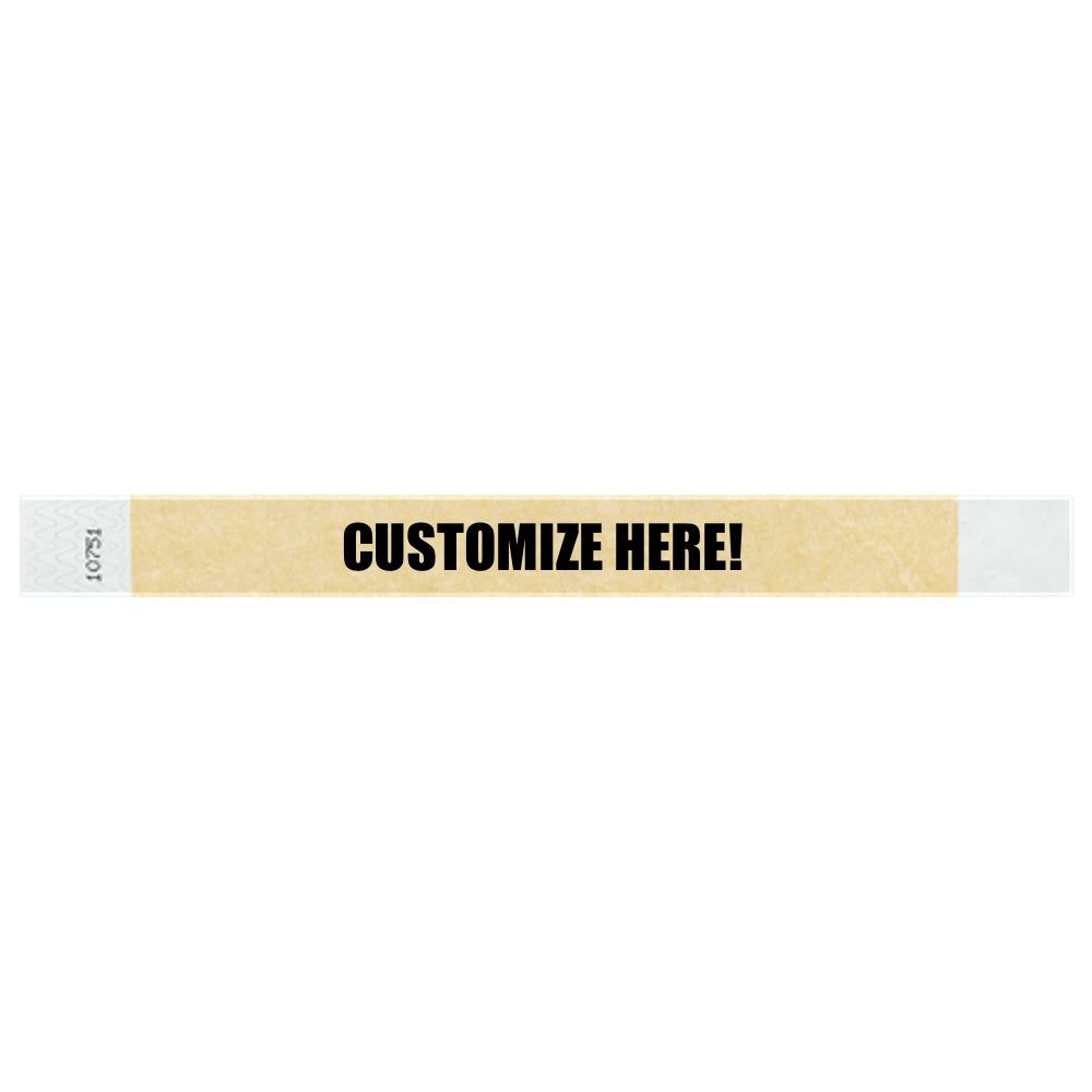1” Tyvek® Wristbands - Solid Colors Custom