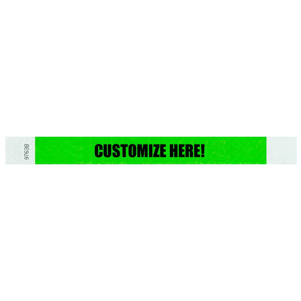 1” Tyvek® Wristbands - Solid Colors Custom