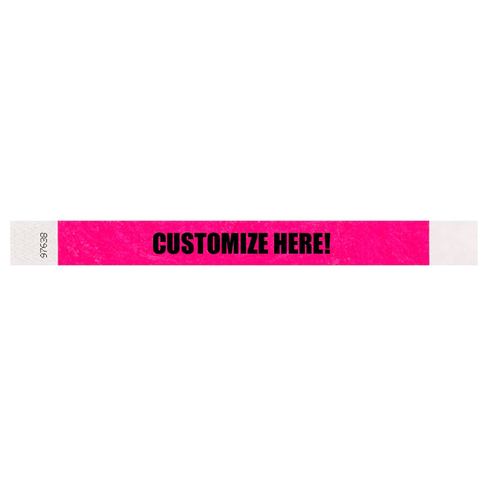 1” Tyvek® Wristbands - Solid Colors Custom