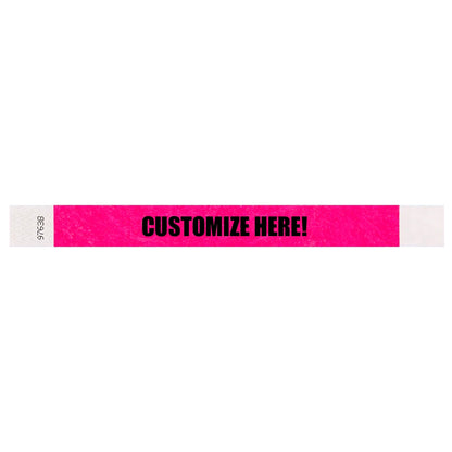 1” Tyvek® Wristbands - Solid Colors Custom