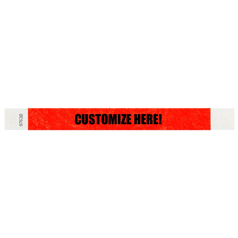 1” Tyvek® Wristbands - Solid Colors Custom