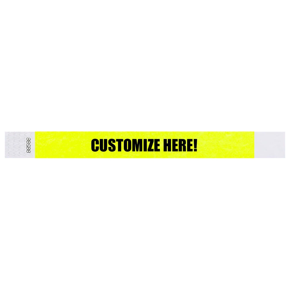 1” Tyvek® Wristbands - Solid Colors Custom