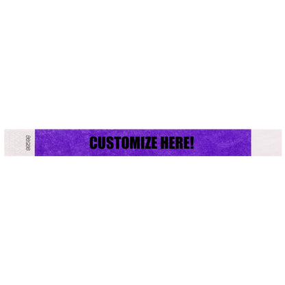 1” Tyvek® Wristbands - Solid Colors Custom