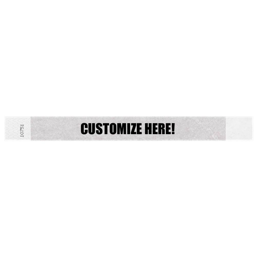 1” Tyvek® Wristbands - Solid Colors Custom