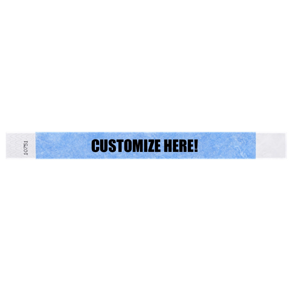 1” Tyvek® Wristbands - Solid Colors Custom